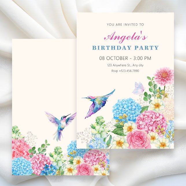 Floral garden birthday  invitation (Creator Uploaded)