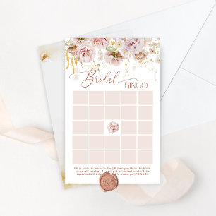 Floral garden boho bridal shower bingo game