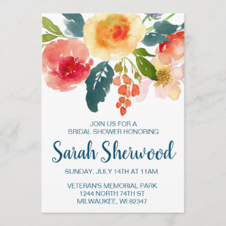 Floral Garden Bridal Shower Invite
