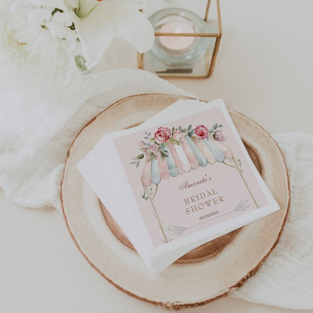 Floral Garden Bridal Shower Pink Napkin (Creator Uploaded)