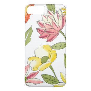 Floral Garden Design with White Background Case-Mate iPhone Case