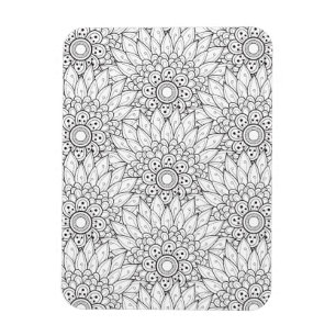 Floral Garden Doodle Magnet
