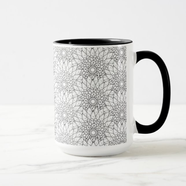 Floral Garden Doodle Mug (Right)