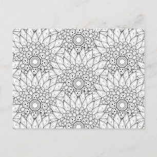 Floral Garden Doodle Postcard