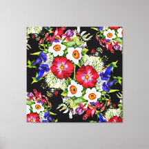 Floral Garden Flowers Narcissus Foliage White Red