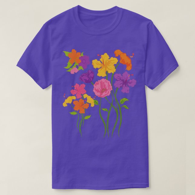 Floral Garden Flowers Plants Gardener Botanical T-Shirt (Design Front)