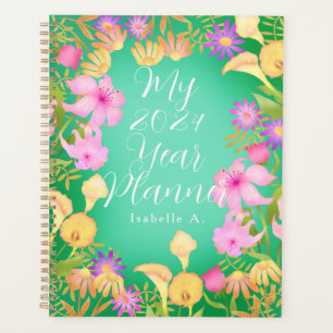 Floral Garden Green Planner