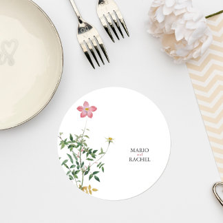 Floral Garden Greenery Wedding Drink Coaster