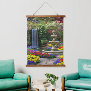 floral garden hanging tapestry