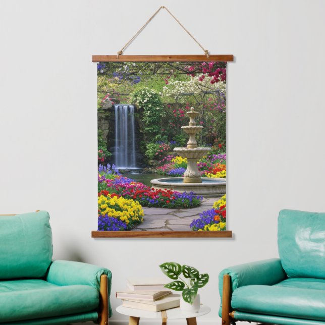floral garden  hanging tapestry (Living Room)