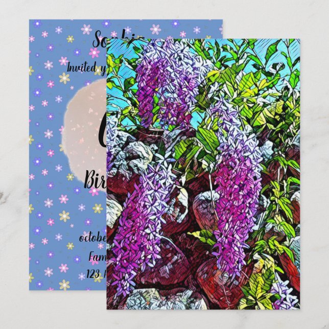 floral garden invitation (Front/Back)