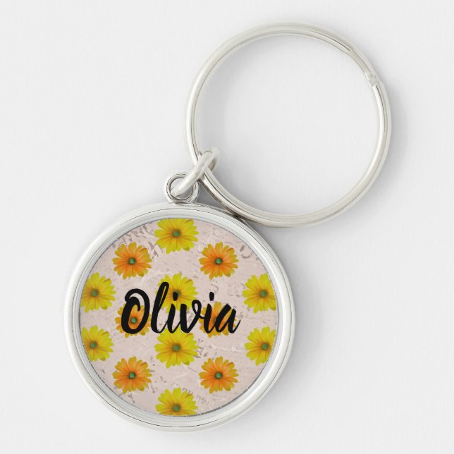 floral garden key ring (Front)