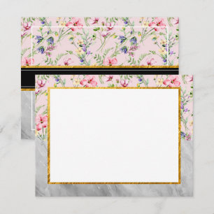 Floral Garden & Marble Desk Stationery Gift Card