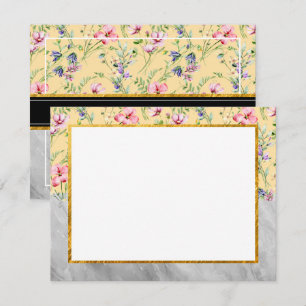 Floral Garden & Marble Desk Stationery Gift Card