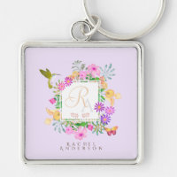 Floral Garden Monogram Pink
