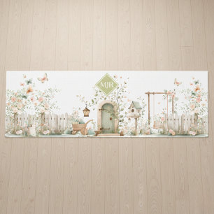 Floral Garden Monogram Yoga Mat