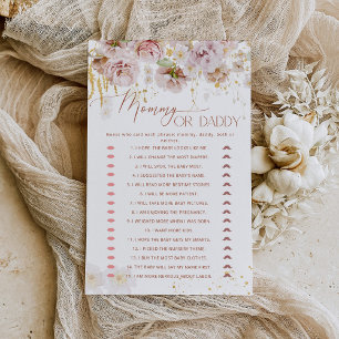 Floral garden Mummy or daddy baby shower game