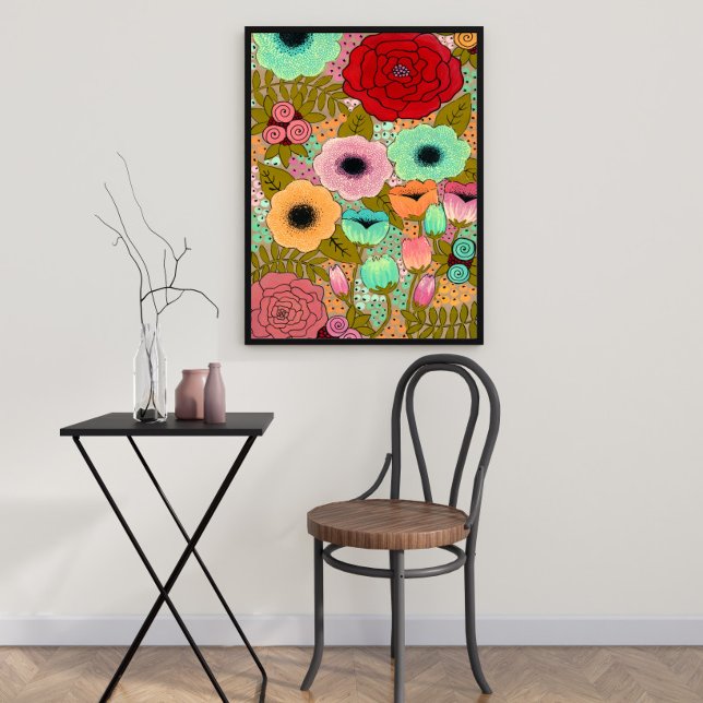 Floral Garden Painting Poster Art Print (Creator Uploaded)