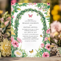 Floral Garden Party Archway Butterflies Wedding