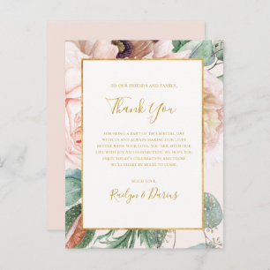 Floral Garden   Pastel Thank You Reception Card