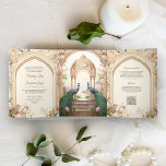 Floral Garden Peacocks Indian Palace Wedding<br><div class="desc">Amaze your guests with this elegant wedding invite featuring beautiful peacocks and vintage arches with QR Code for online RSVP or venue location. Simply add your event details on this easy-to-use template and adorn this card with your favourite photo to make it a one-of-a-kind invitation.</div>