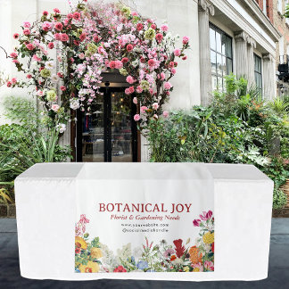 Floral Garden Pop Up Shop Table Runner Sign Tapestry