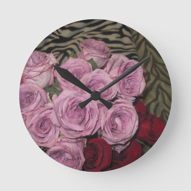 Floral Garden Round Clock (Front)