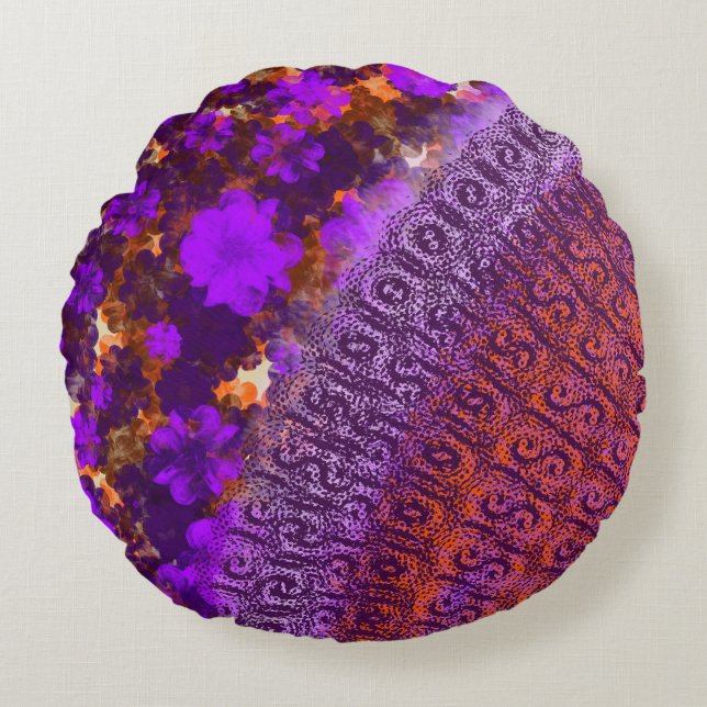 Floral Garden Round Cushion (Front)