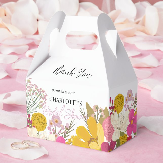 Floral Garden Summer Bridal Shower Thank You  Favour Box (Wedding)