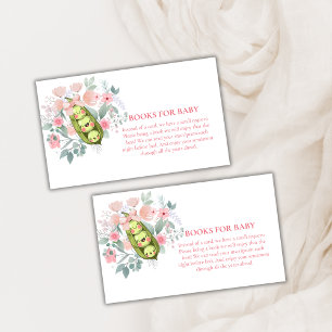 Floral Garden Sweet Pea Books For Baby Shower Enclosure Card