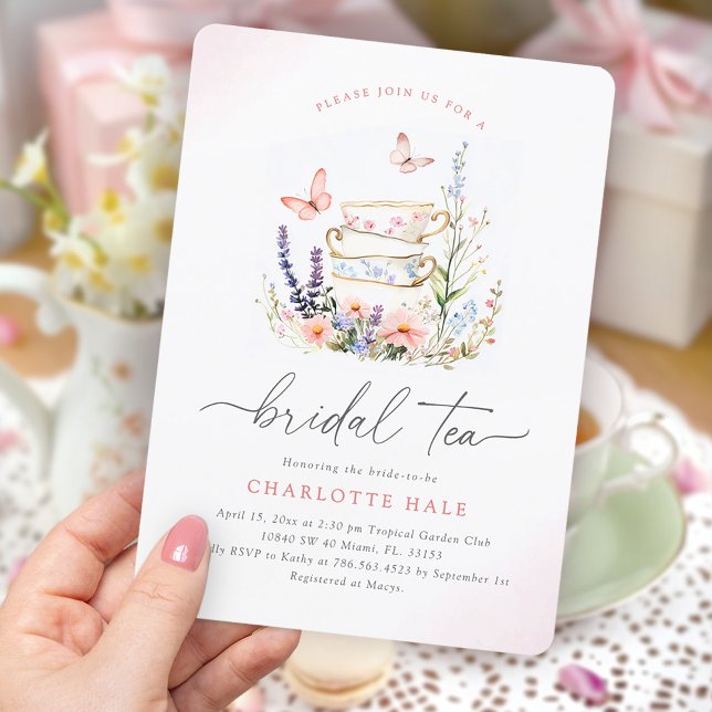 Floral Garden Tea Bridal Shower  Invitation (Creator Uploaded)