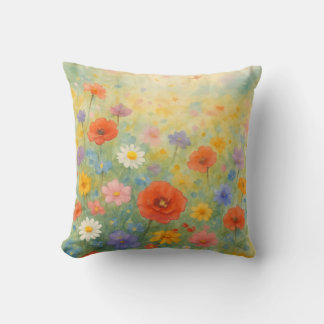 Floral Garden Throw Pillow