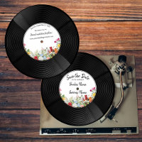 Floral Garden Vinyl Music Record Vintage Wedding