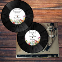 Floral Garden Vinyl Music Record Vintage Wedding