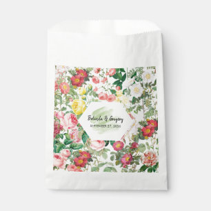 Floral Garden, Watercolor & Geometric Wedding Favour Bags