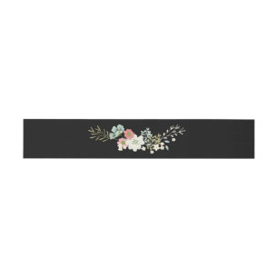 Floral Garden Wedding Napkin Bands Invitation Belly Band