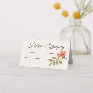 Floral Garden Wedding Place Card