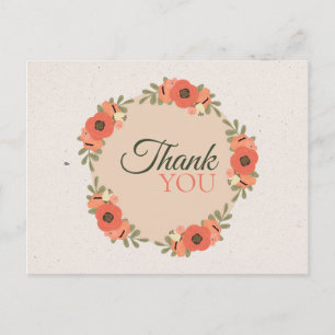 Floral Garden Wedding Postcard