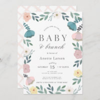 Floral Garden White Girl Brunch Baby Shower