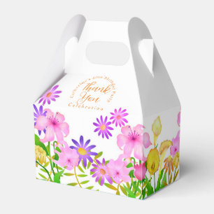 Floral Garden White Tent Favour Box