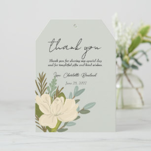 Floral Gardenia Bouquet  Bridal Shower Thank You Card