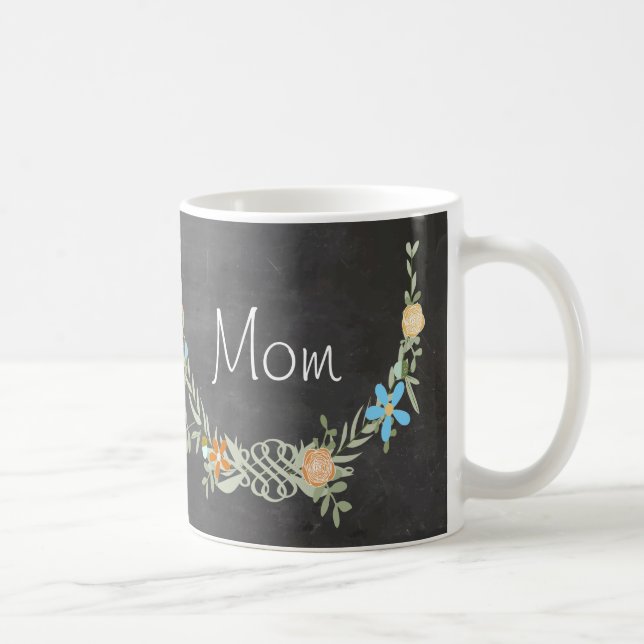 Floral Garland Mum Mug (Right)