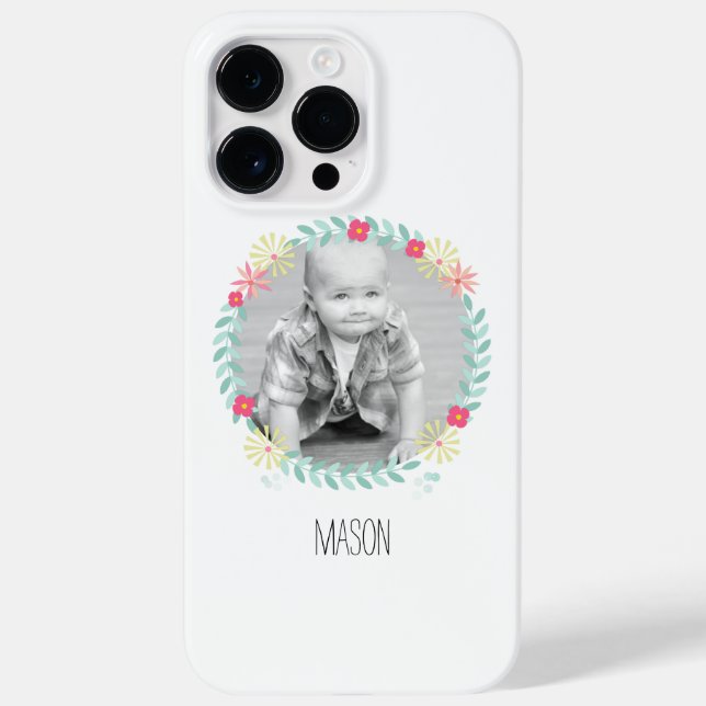 Floral Garland New Baby Photo Case-Mate iPhone Case (Back)