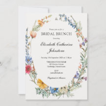 Floral Garland QR Code Bridal Brunch