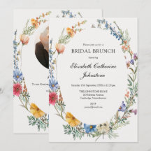 Floral Garland QR Code Photo Bridal Brunch