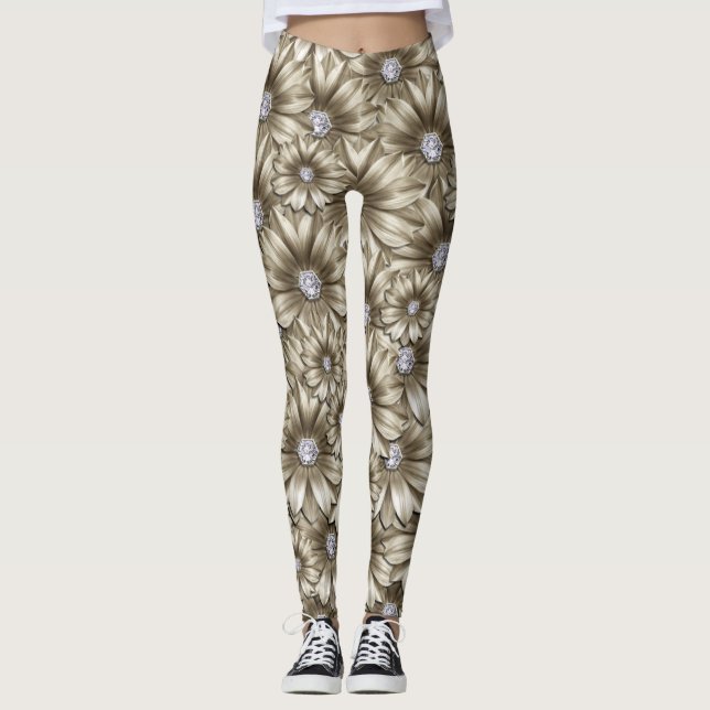 Floral Gemstone Leggings (Front)