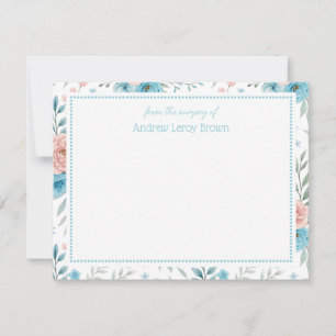 Floral Gender Neutral Grandmillennial Baby Nursery Card