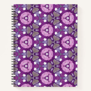Floral Geometric Notebook – Purple and Pink