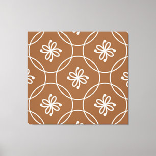 Floral geometric: vintage art pattern. canvas print
