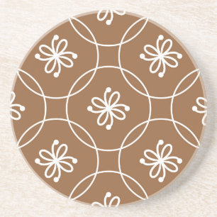 Floral geometric: vintage art pattern. coaster